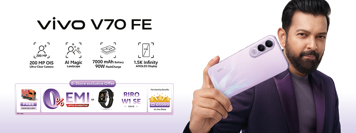 V70 FE: 200 MP OIS Ultra-Clear Camera